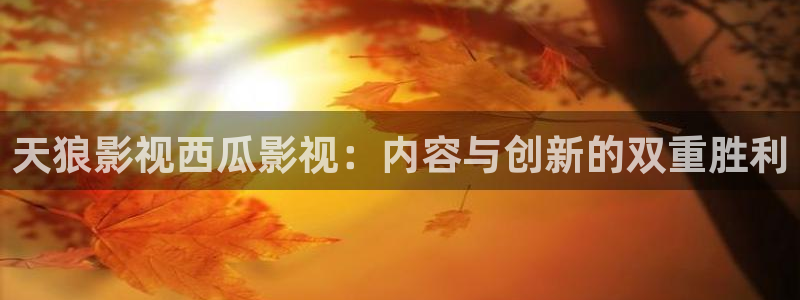水蜜桃系列电影：天狼影视西瓜影视：内容与创新的双重胜利